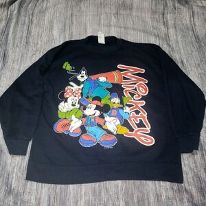 Vintage 90s‎ Mickey Unlimited Crewneck Sweatshirt Disney Characters Sports